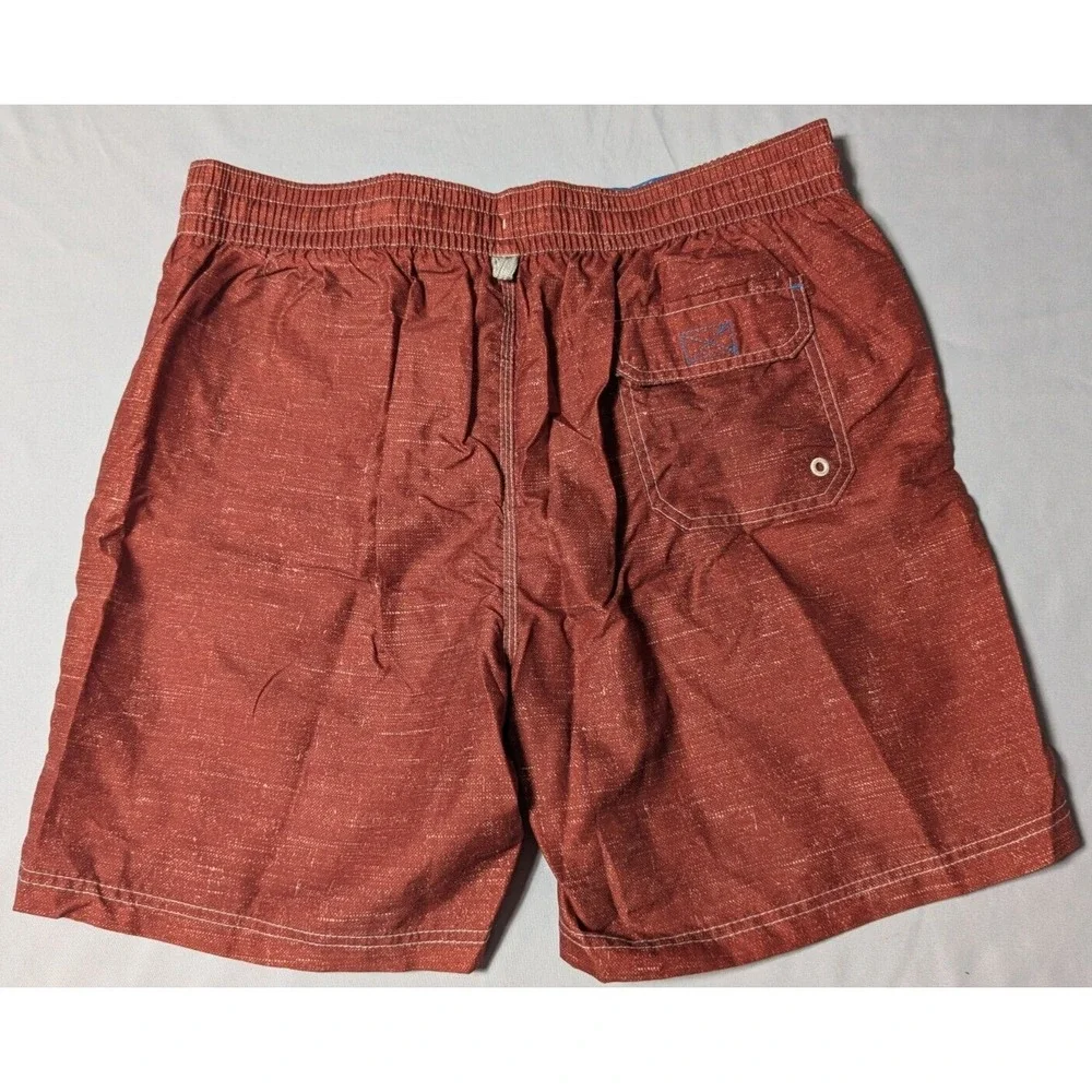 CARIBBEAN JOE Men Large Burnt Brown‎ Built In Brief Drawstring 7